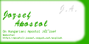 jozsef apostol business card